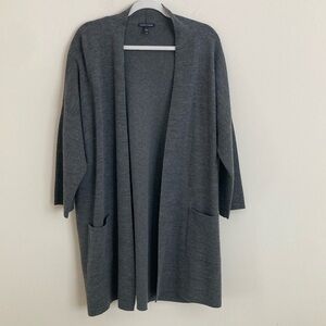 Eileen Fisher charcoal Long Cardigan